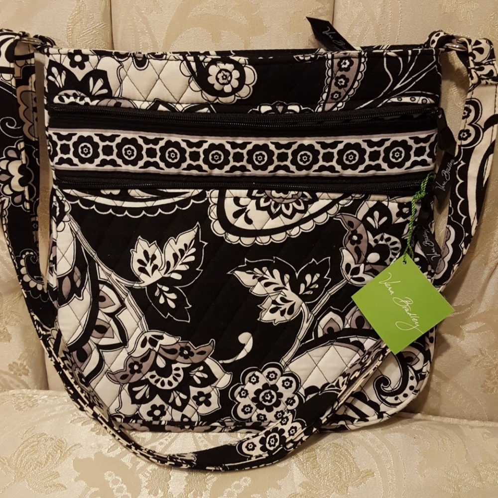 Vera Bradley Midnight Paisley triple zip hipster